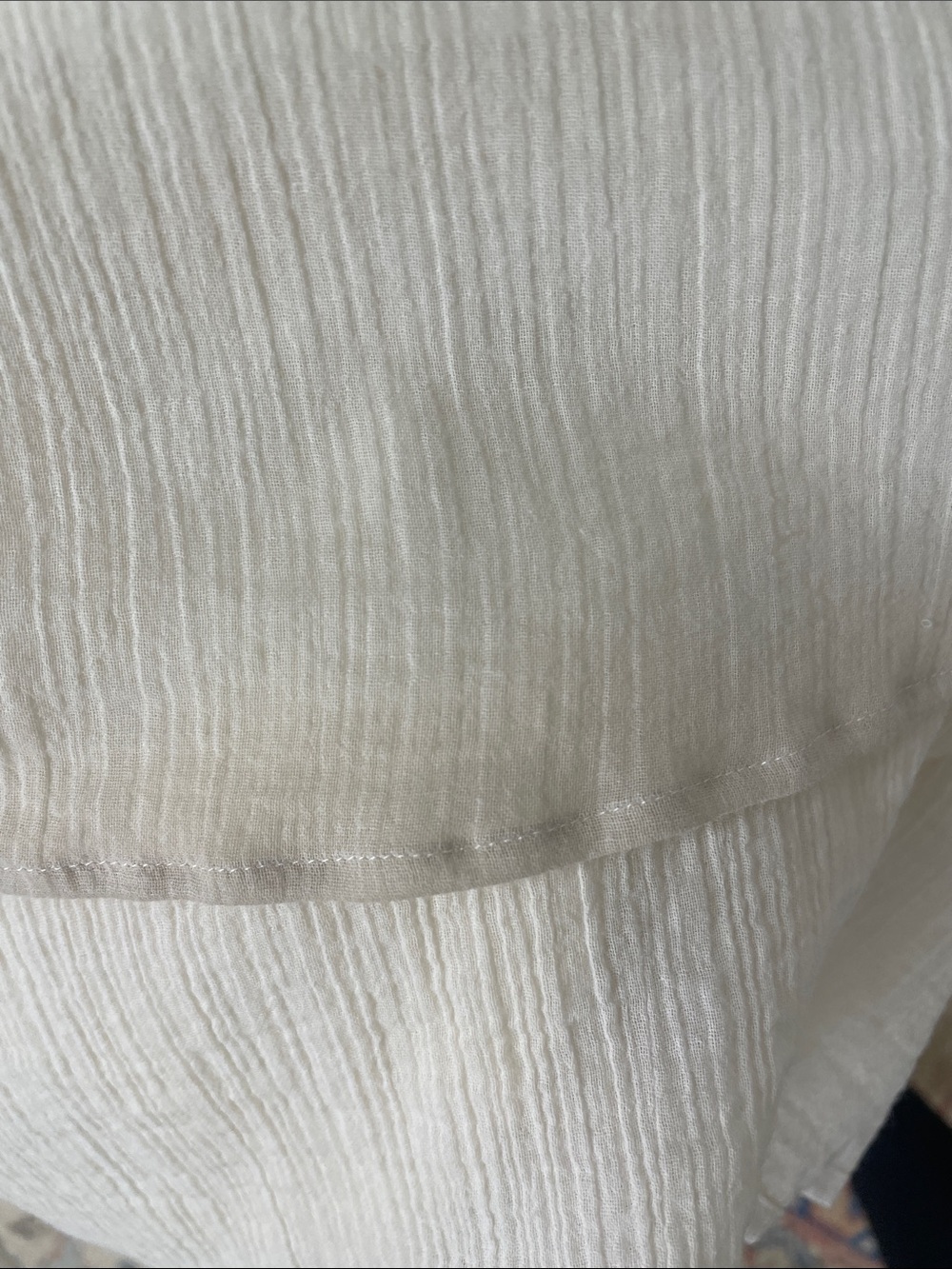 ONIA Crinkle Gauze Maxi Dress In Egret. Size M - Picture 16 of 16